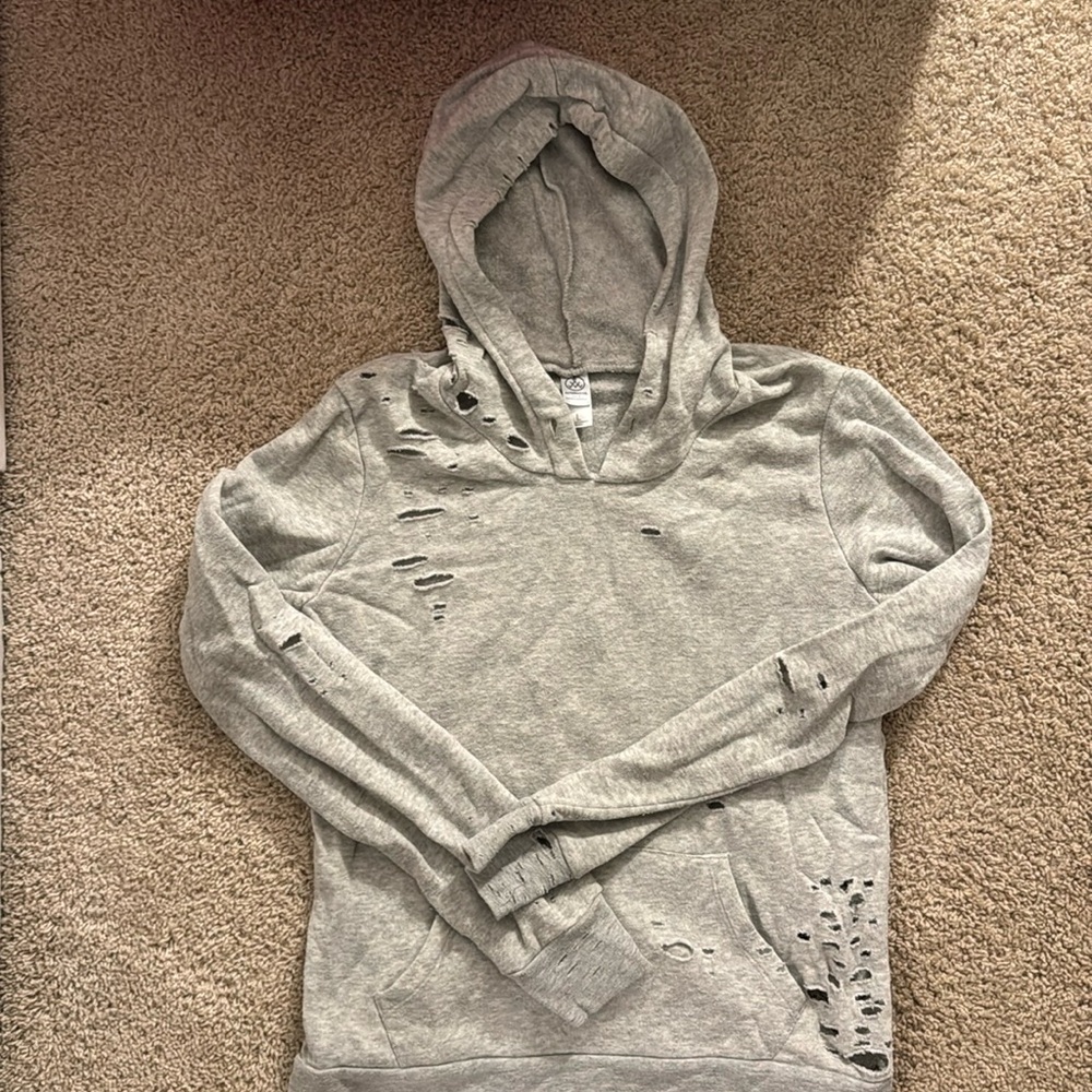 Awesome distressed Alternative earth hooded sweatshirt